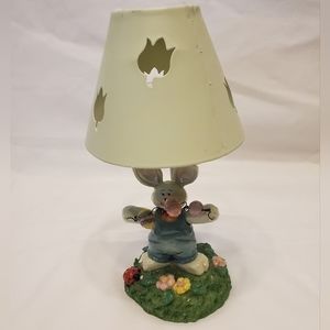 Bunny Rabbit Resin & Metal Tea Light Candle Holder Easter Spring